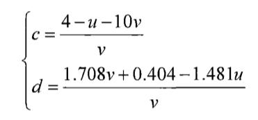 混合光源的c、d的计算式