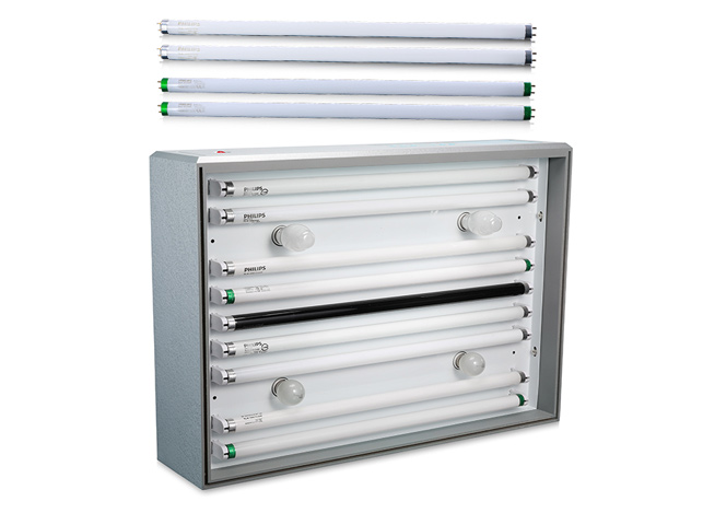 标准光源箱中TL84对色灯管为什么要配两支？